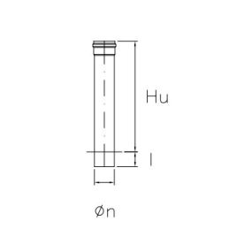 Tubo da 0,5 metro SPT5 DESIGN PELLET in acciaio 1,2mm nero opaco