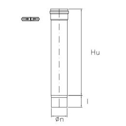 Tubo telescopico SPET DESIGN PELLET in acciaio 1,2mm nero opaco