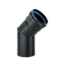 45 ° curve SPC4 DESIGN PELLET in steel 1,2mm matt black