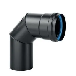 Curva a 90° con ispezione SPC9I DESIGN PELLET in acciaio 1,2mm