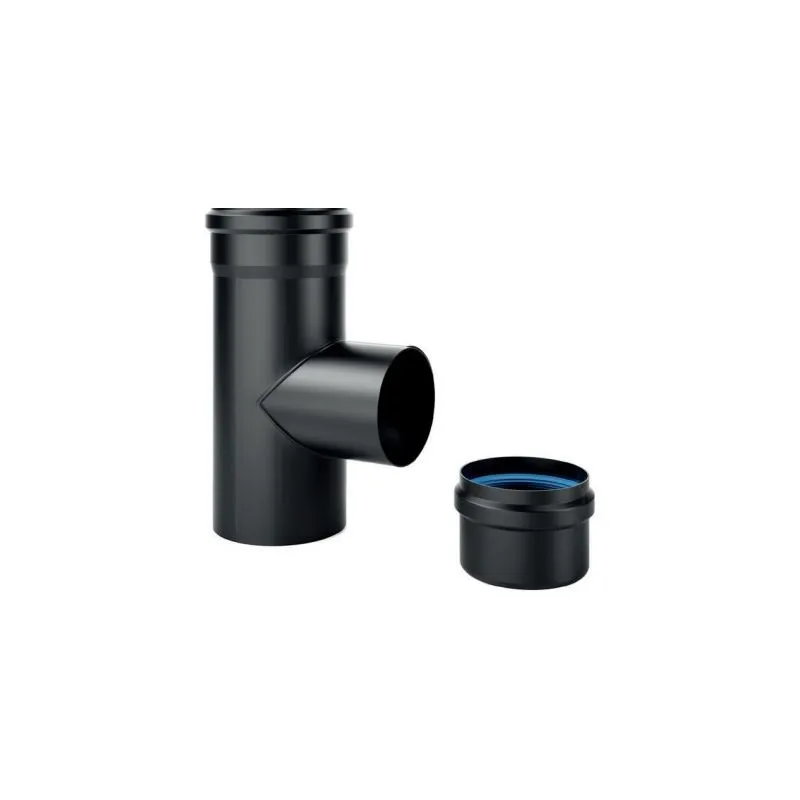 Raccordo a T 90° con tappo SPT9 DESIGN PELLET in acciaio 1,2mm Raccordo a T 90° con tappo SPT9 DESIGN PELLET in acciaio 1,2mm