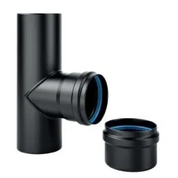 Raccordo a T 90° doppio maschio con tappo SPD9 DESIGN PELLET in