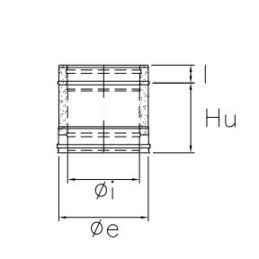 Pipe L 0.25 mt double wall flue ISO25 RUSTY De Marinis