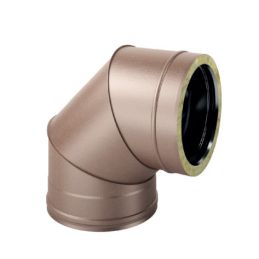 90 ° bend K2C9 ISO25 RUSTY Double wall flue