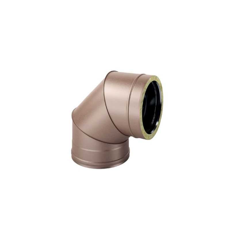 90 ° bend K2C9 ISO25 RUSTY Double wall flue