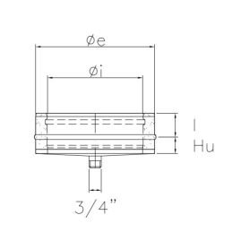 Double wall flue condensate drain cap ISO25 RUSTY De Marinis