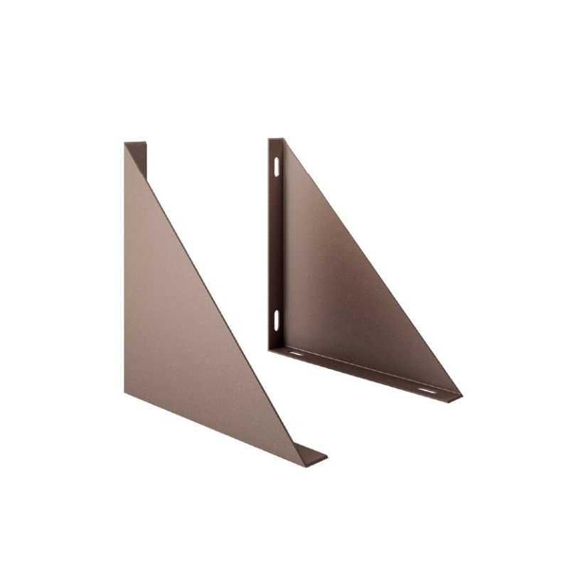 Pair of support fins for intermediate plate flue double wall