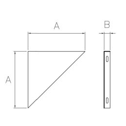 Coppia alette di supporto piastra intermedia KCP ISO25 RUSTY