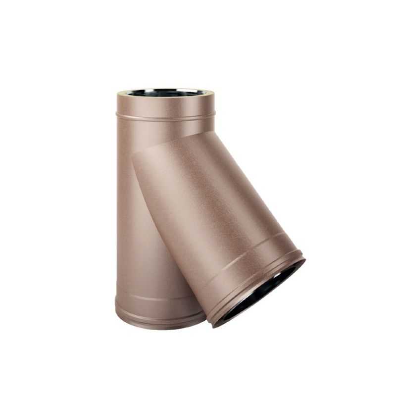 Double wall flue pipe T 45 gradi ISO25 RUSTY De Marinis