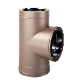 Double wall flue pipe T 90 gradi ISO25 RUSTY De Marinis
