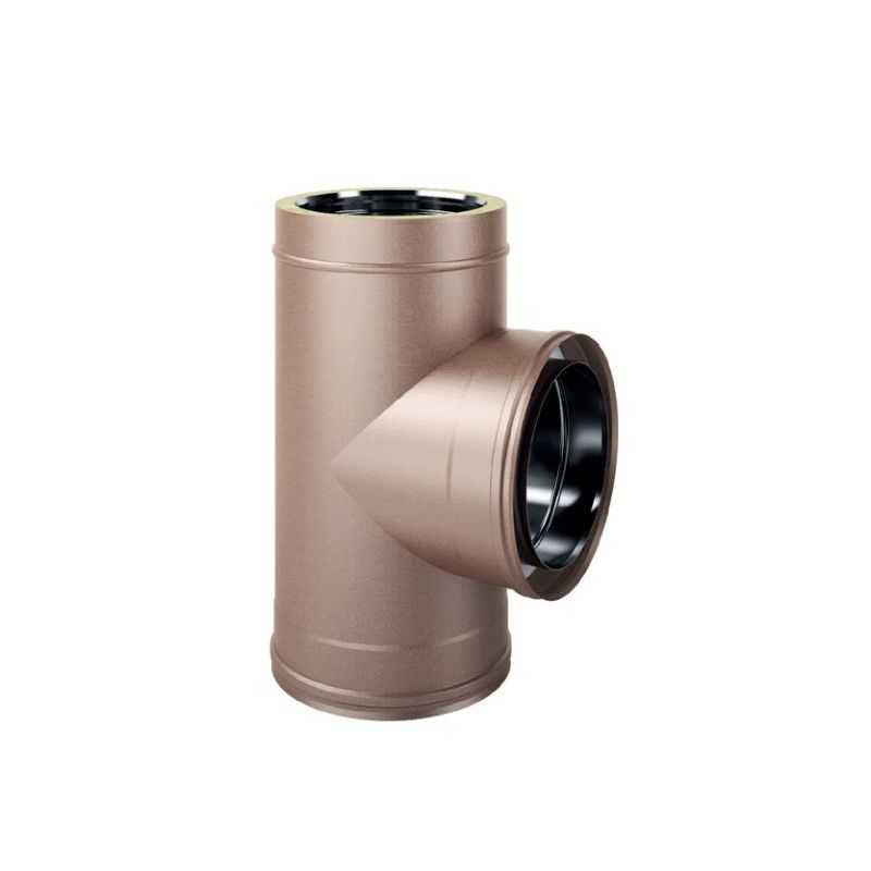 Double wall flue pipe T 90 gradi ISO25 RUSTY De Marinis