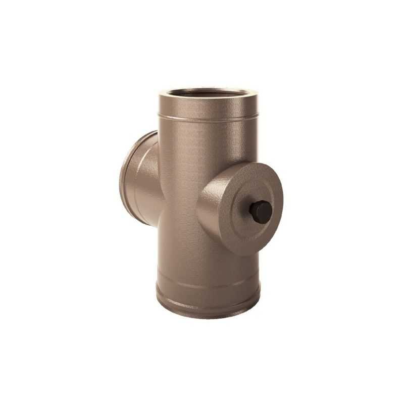 Double wall flue pipe T 90 gradi ISO25 RUSTY De Marinis