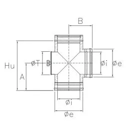Double wall flue pipe T 90 gradi ISO25 RUSTY De Marinis