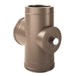 Tubo a T 90° con ispezione K2TCH ISO25 RUSTY Canna fumaria