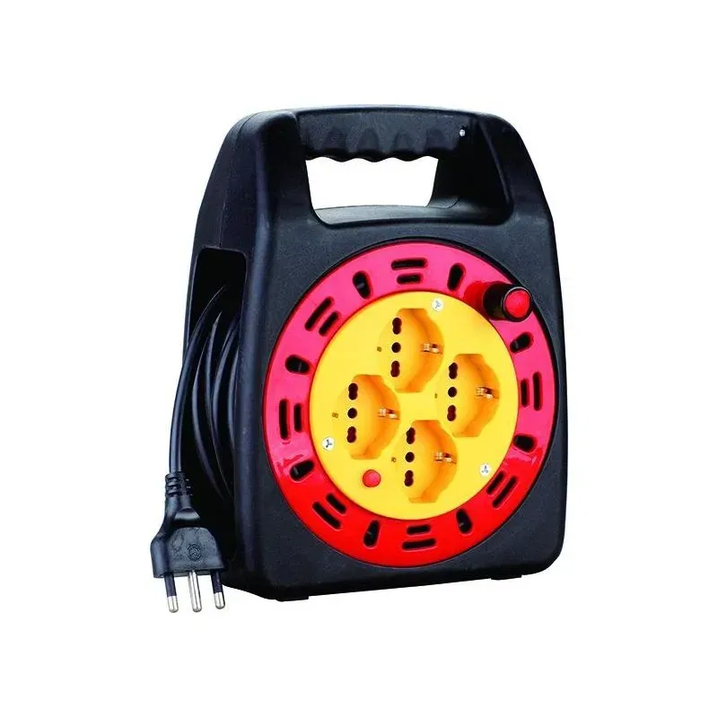 Cable reel 15 meters 4 Schuko / bypass sockets 10/16A+T 3X1.5 Cable reel 15 meters 4 Schuko / bypass sockets 10/16A+T 3X1.5