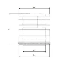Ring terminal cap K2TLN ISO25 RUSTY Double wall flue