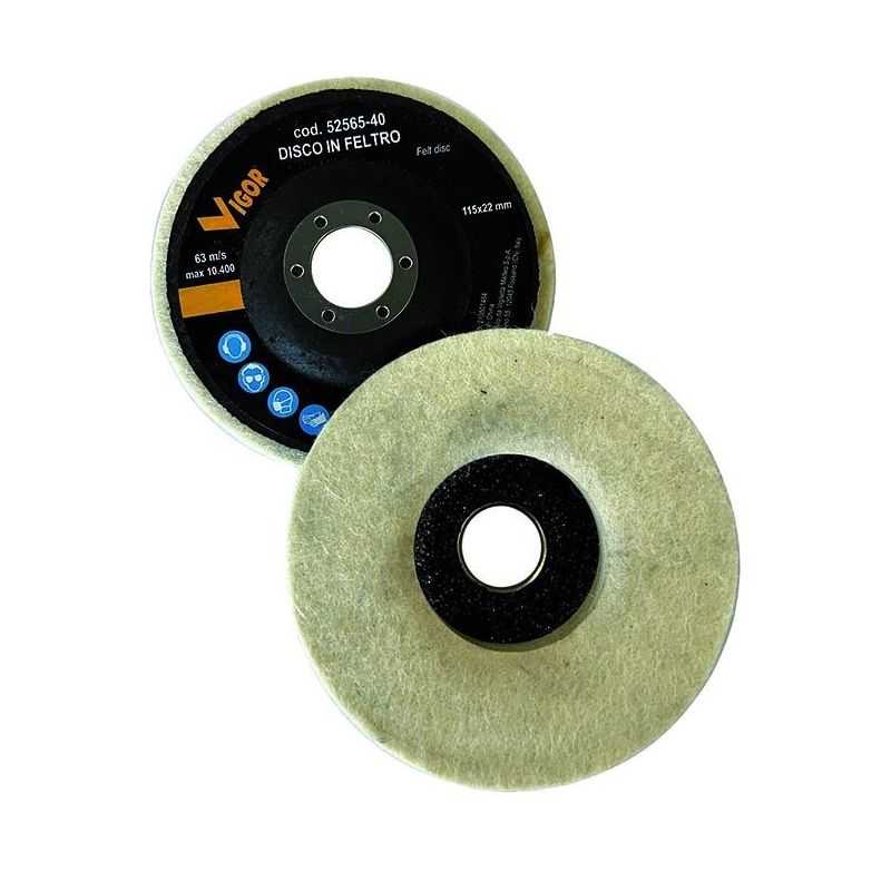 Felt disc to finish diam. 115mm VIGOR