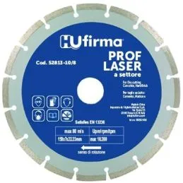 Diamond blade HU-Firma a SECTOR Prof-LAS d.150 for grooving