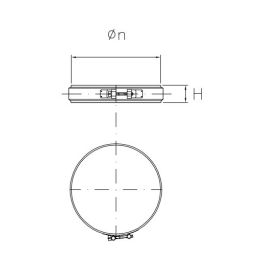 Double wall ISO25 RUSTY De Marinis flue sealing clamp