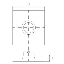 Faldale for flat roofs double wall flue ISO25 RUSTY De Marinis