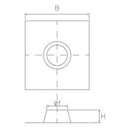 Faldale piano base alluminio KFBA ISO25 RUSTY Canna fumaria