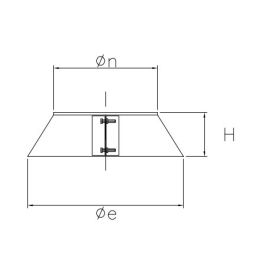 Flashing for double wall flue flue ISO25 RUSTY De Marinis