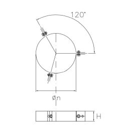 Cable tie for double wall flue ISO25 RUSTY De Marinis