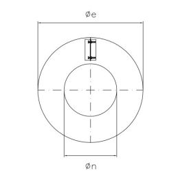 Rosette cover KCOFO RUSTY Double wall flue