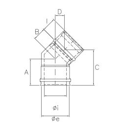 45 ° bend CUSCC4 CONDEX PPL / COPPER