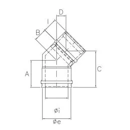 45 ° bend CUSCC4 CONDEX PPL / COPPER