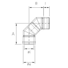 90 ° bend CUSCC9 CONDEX PPL / COPPER