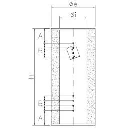 Passaggio tetto legno elemento PASSANTE per canna fumaria INOX