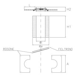 Flue pipe - FirePASS 500 element for stainless steel roof