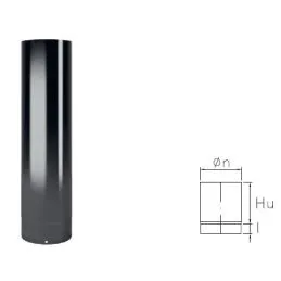 Tubo da 0,25 metro DWT2 in Acciaio smaltato nero DESIGN WOOD