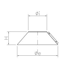 Flue flashing for Copper roof passage element