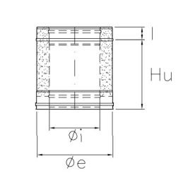 0.33 meter pipe R2T3 ISO50 Copper Double wall flue