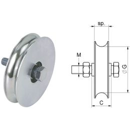 Wheel for round groove gates COMBI 400