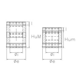 Telescopic tube L cm 34.5 / cm 26 R5ET ISO50 Copper Double wall