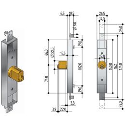 PREFER 6601 extendable gate lock