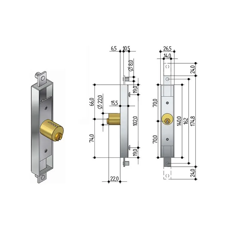 PREFER 6602 extendable gate lock PREFER 6602 extendable gate lock