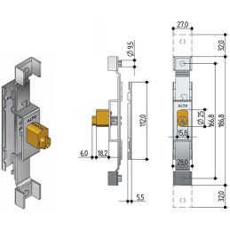 PREFER 6610 extendable gate lock