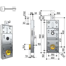 PREFER 8651 double-bit overhead shutter lock