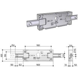 PREFER 6221 central European pred.cil. shutter lock