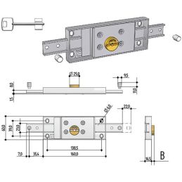 PREFER 8601 central double bit damper lock