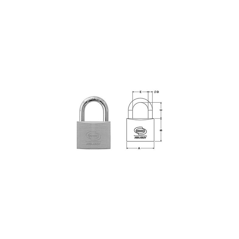 Corbin MARINE PL120 chromed stainless steel ARCO padlock