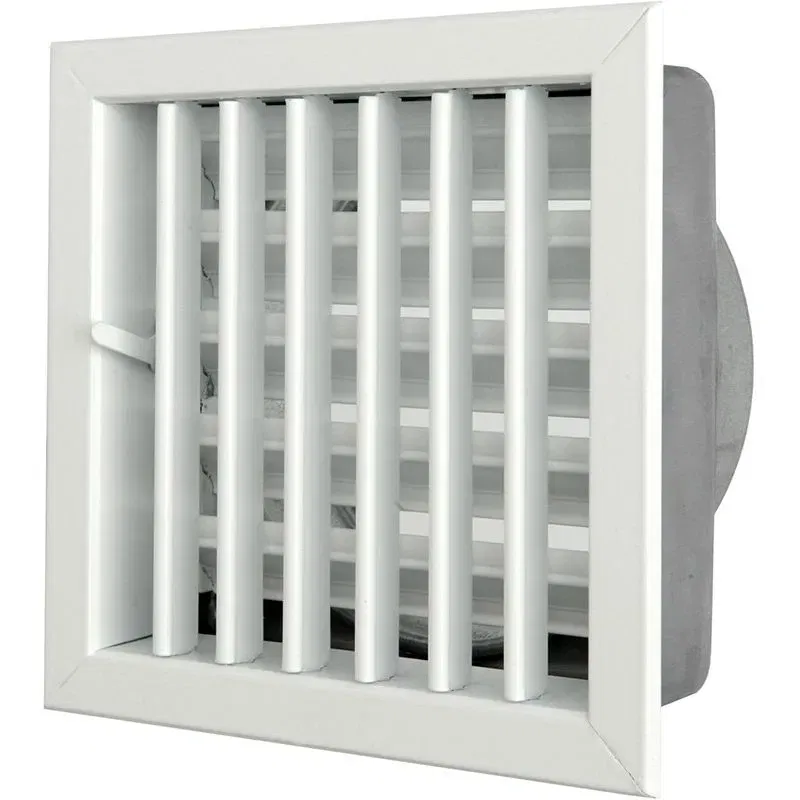Ventilation nozzle for fireplaces in aluminum 180x180 WHITE Ventilation nozzle for fireplaces in aluminum 180x180 WHITE