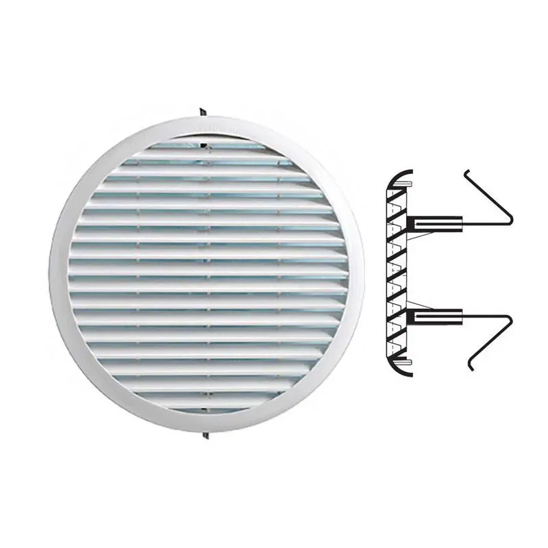 Griglia ventilazione tonda in plastica