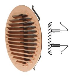 Griglia ventilazione in rame tonda con molle