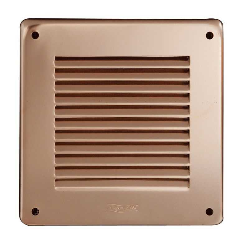 Rectangular copper ventilation grille 140X140