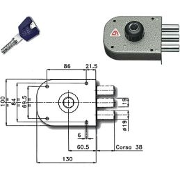 Lock apply CR 1600 K55 key